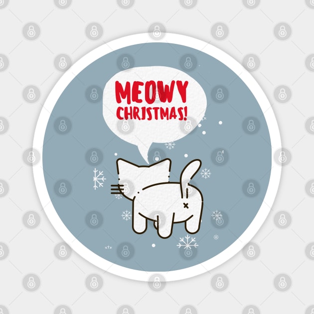 Meowy Christmas Catmas Magnet by applebubble